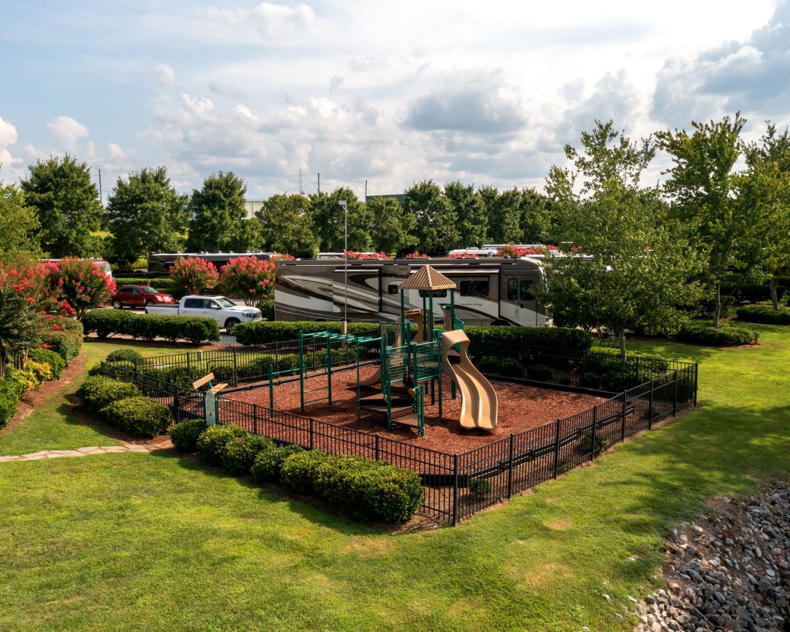This image is by Two Rivers Landing RV Resort.