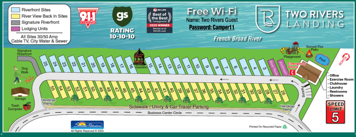This image is by Two Rivers Landing RV Resort.
